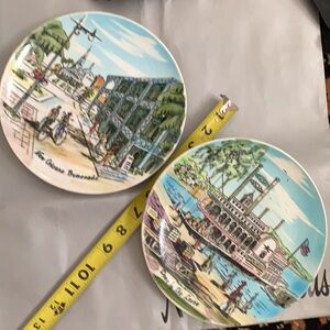 TWO Decorative WALL DECOR New Orleans plates